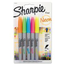 Marcador permanente Sharpie Fine Neon em cores variadas x5
