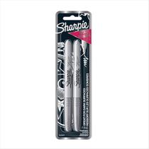 Marcador Permanente Sharpie Metálico Prateado Fino 0.9mm 2un
