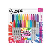 Marcador Permanente Sharpie Ponta Fina Color Burst 24 Cores