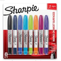 Marcador permanente sharpie twin tip sort bl c/8 un imex 33861pp