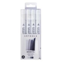 Marcador Pictom Artools Dual Tons De Cinza Frio 4 Cores