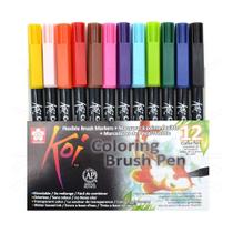 Marcador Pincel Koi Coloring Brush - 12 cores