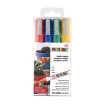 Marcador Ponta Fina Zig Posterman Básicas PMA-20 com 4 Cores