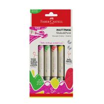 Marcador Posca Multimark Ponta Dupla Neon Com 4 Faber-Castell
