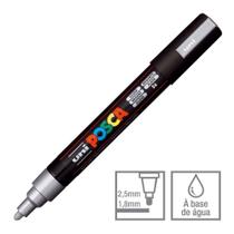 Marcador Posca Uni-ball Pc-5m Prata 26 7.5102 1 ed Marcador Posca Uni-ball Pc-5m Prata 26 7.5102 1 ed