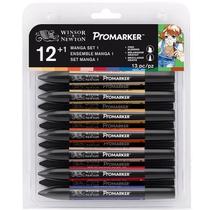 Marcador Promarker Mangá Set 1 12 Cores + Blender