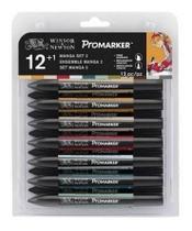 Marcador Promarker Winsor & Newton Mangá Set 2 12 Cores + Bl