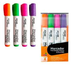 Marcador Quadro Branco Colors Quatro Cores 4n