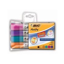 Marcador Quadro Branco Fashion BIC Estojo 4 Cores Marcador Quadro Branco Fashion BIC Estojo 4 Cores