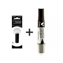 Marcador Quadro Branco Pilot com Refil - Preto VBM-M