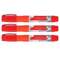Marcador Quadro Branco Recarregável Faber Castell Caneta Kit