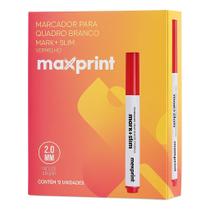 Marcador Quadro Branco Vermelho Mark Slim Maxprint- CX12 Marcador Quadro Branco Vermelho Mark Slim Maxprint- CX12