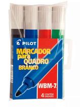 Marcador Quadro Branco WBM7 Estojo Com 4 - Pilot