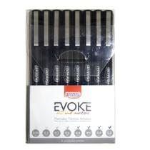 Marcador Técnico Artístico Evoke Kit com 8 Unidades BRW