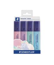 Marcador Textsurfer 04 Cores Pastel - Azul Céu, Carmin Claro, Lavanda e Menta