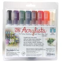 Marcador Zig Acrylista Kuretake Modern 08 Cores