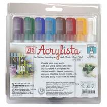 Marcador Zig Acrylista PAC-50/8VB Estojo C/8 Basic Cores