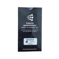 Marcadores Adesivos Refletivos para Scanner 3D - 6mm - 1000 Unidades