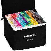 Marcadores ANICTOBS 120 Cores Kit de Desenho com Tinta à Base de Álcool Marcadores ANICTOBS 120 Cores Kit de Desenho com Tinta à Base de Álcool