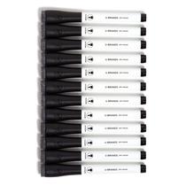 Marcadores apagáveis a seco da U Brands Fine Tip com borracha preta x12 Marcadores apagáveis a seco da U Brands Fine Tip com borracha preta x12