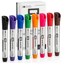 Marcadores apagáveis a seco, quarteto, vidro, quadro branco, Bullet Tip, pacote com 8