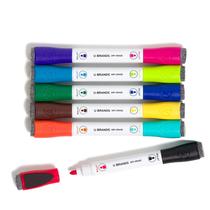 Marcadores apagáveis a seco U Brands Fine Tip com borracha, conjunto magnético 6 Marcadores apagáveis a seco U Brands Fine Tip com borracha, conjunto magnético 6