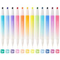 Marcadores apagáveis HANKU, pacote com 12 cores variadas, ponta de cinzel