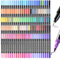 Marcadores Artísticos SZTCECDM 120 Cores com Ponta Dupla e Pincel