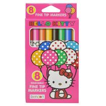 Marcadores Bendon Hello Kitty de ponta fina laváveis (8 unidades)