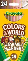 Marcadores Crayola Colors of the World - 24 Tons de Pele Laváveis Marcadores Crayola Colors of the World - 24 Tons de Pele Laváveis