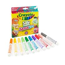 Marcadores Crayola Silly Scents Laváveis com Ponta Grossa - Kit com 10 Unidades