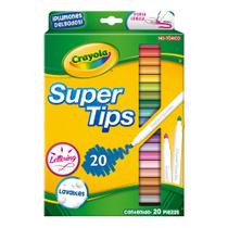Marcadores Crayola Super Tips 20 cores laváveis
