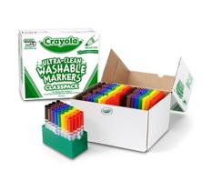 Marcadores Crayola Ultra Clean Laváveis Ponta Grossa 8 Cores 192 Unidades