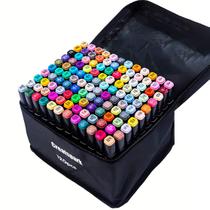 Marcadores CREATSPARK 120 Cores Conjunto Recarregável com Duas Pontas Marcadores CREATSPARK 120 Cores Conjunto Recarregável com Duas Pontas