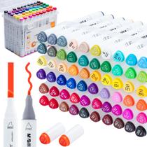 Marcadores de álcool M&G 60 Colors Dual Tip Art com estojo de armazenamento