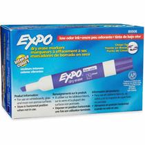 Marcadores de apagamento a seco EXPO Low-Odor Chisel Point Purple x12 Marcadores de apagamento a seco EXPO Low-Odor Chisel Point Purple x12