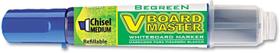 Marcadores de apagamento a seco recarregáveis PILOT V Board Master BeGreen, ponta de cinzel, tinta azul, 12 unidades Marcadores de apagamento a seco recarregáveis PILOT V Board Master BeGreen, ponta de cinzel, tinta azul, 12 unidades
