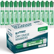 Marcadores de apagar a seco EXTRIC, 12 unidades, ponta de cinzel, quadro branco Marcadores de apagar a seco EXTRIC, 12 unidades, ponta de cinzel, quadro branco