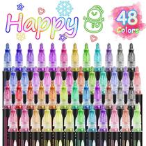 Marcadores de contorno de linha dupla OUNIY 48 cores Glitter Marcadores de contorno de linha dupla OUNIY 48 cores Glitter
