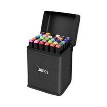 Marcadores de Desenho de Álcool Ponta Dupla - Cores Sortidas - Ideal para Esboço e Arte