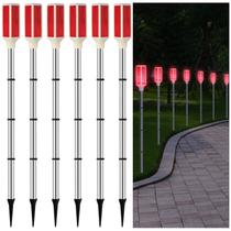 Marcadores de garagem Macarrie Solar Powered 95 cm vermelhos (6 unidades)