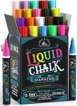 Marcadores de giz líquido LANA & LUCA Bold Color com ponta de 6 mm (pacote com 20)