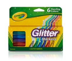 Marcadores de Glitter Crayola - Pacote com 6 Unidades