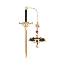 Marcadores De Livro Espada De Dragão Para Mulheres, Acessórios De Leitura Em Metal, Presentes De