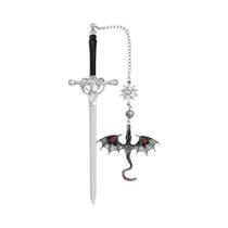 Marcadores De Livro Espada De Dragão Para Mulheres, Acessórios De Leitura Em Metal, Presentes De