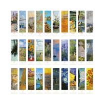 Marcadores De Página Retrô Clássicos De Pintura Mundial 30 Peças Em Papel Com Efeito Óleo Para