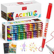 Marcadores de Pintura Acrílica de 168 Colores, Bolígrafo Acrílico Punta Bala de 1,0 mm, Marcadores de Gel de Alto Brillo, Tinta que No Traspasa, Sin Olor, Secado Rápido, Suaves para Trabajo Detallado, Escritura, Garabatos, y Toma de Notas Marcadores de Pintura Acrílica de 168 Colores, Bolígrafo Acrílico Punta Bala de 1,0 mm, Marcadores de Gel de Alto Brillo, Tinta que No Traspasa, Sin Olor, Secado Rápido, Suaves para Trabajo Detallado, Escritura, Garabatos, y Toma de Notas