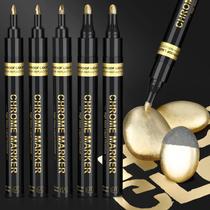 Marcadores de pintura KERIFI Liquid Gold Chrome Markers, pacote com 5 Marcadores de pintura KERIFI Liquid Gold Chrome Markers, pacote com 5