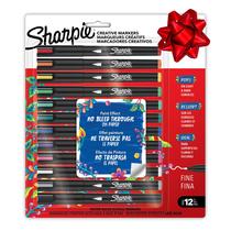 Marcadores de pintura Sharpie, acrílico à base de água, ponta fina, 12 unidades