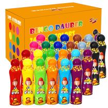Marcadores de pontos Yuanhe Bingo Daubers 88 ml - conjunto de 24 (12 cores)